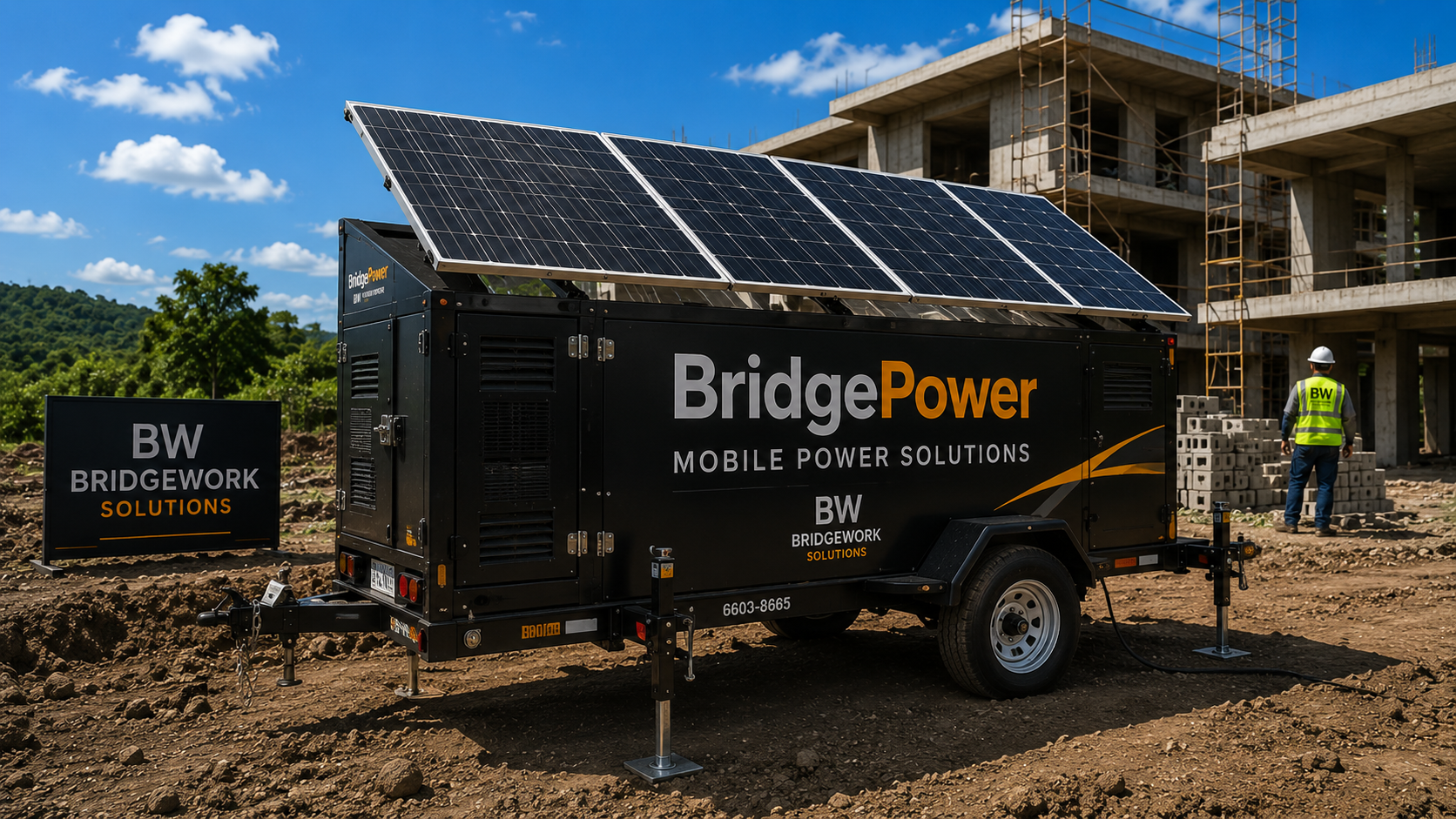 Mobile solar power systems supplying reliable electricity for remote construction sites