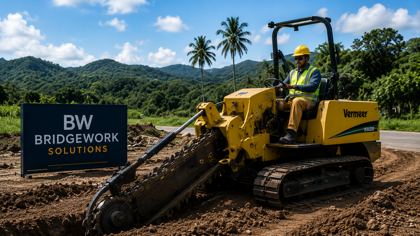 Ride-on trenching services for utilities, drainage and infrastructure projects across Panama