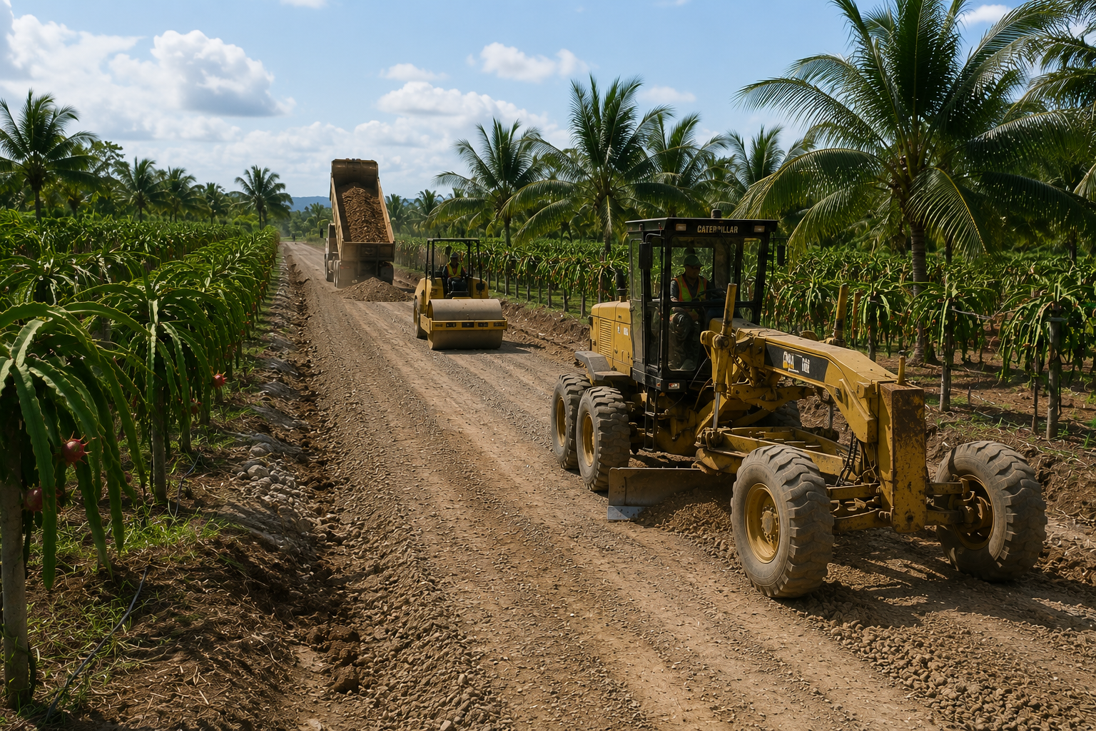 Completed rural road construction project for Scott Taylor by BridgePoint Infrastructure
